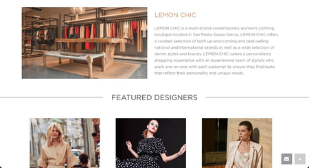 A screenshot of https://lemonchic.com